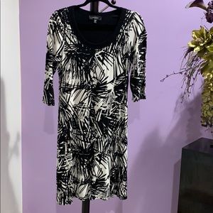 Karen Kane black and white abstract dress size L